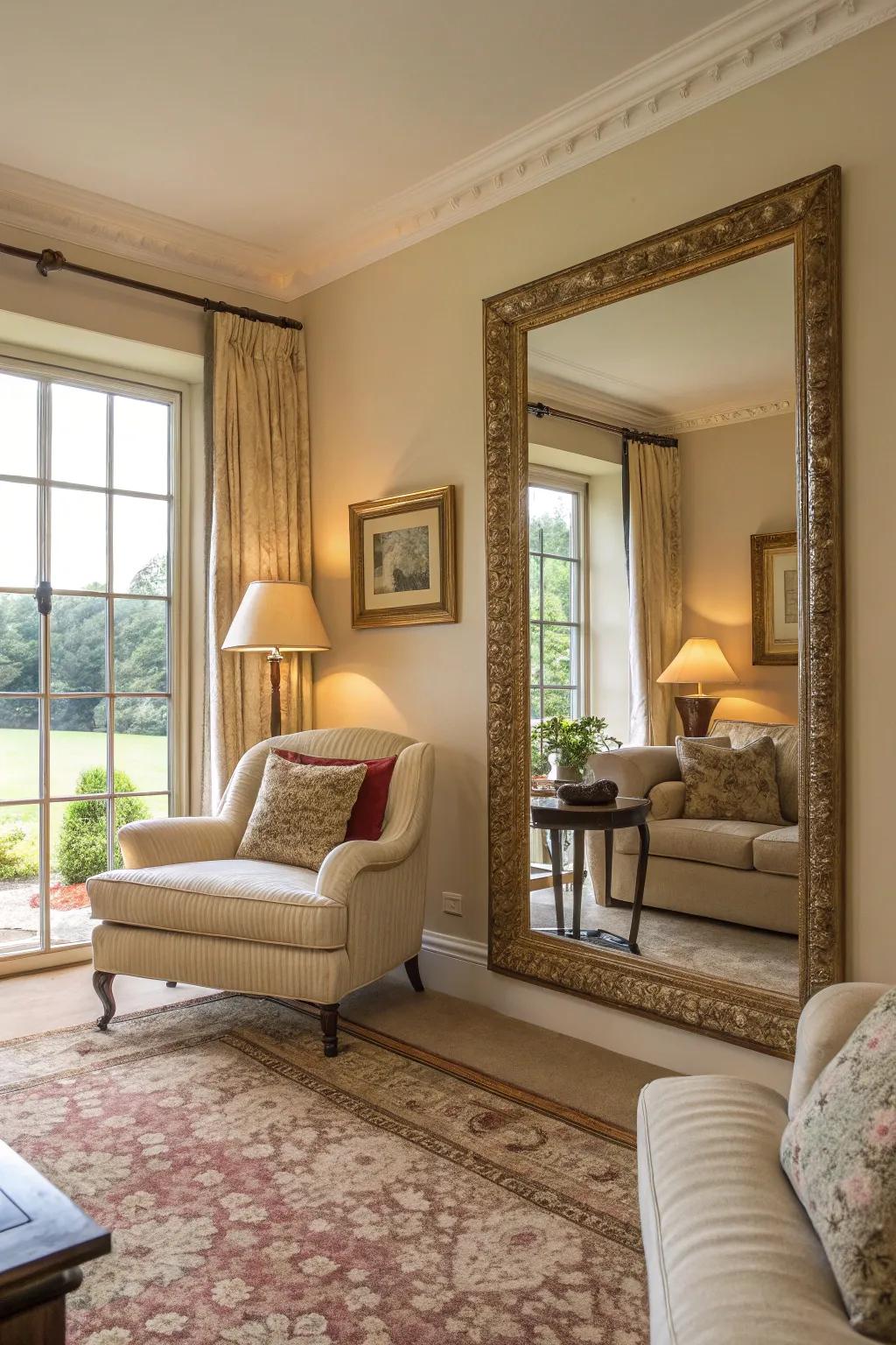 Amplify natural light by strategically placing reflectors opposite windows.