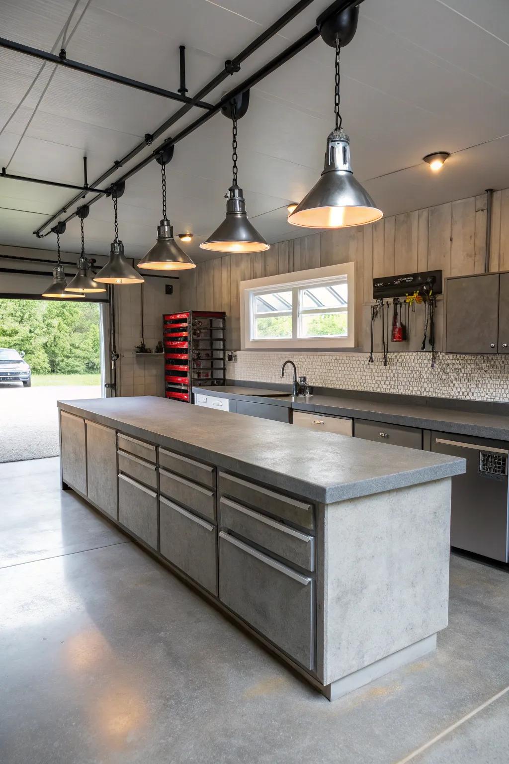 Industrial components contribute character and style.