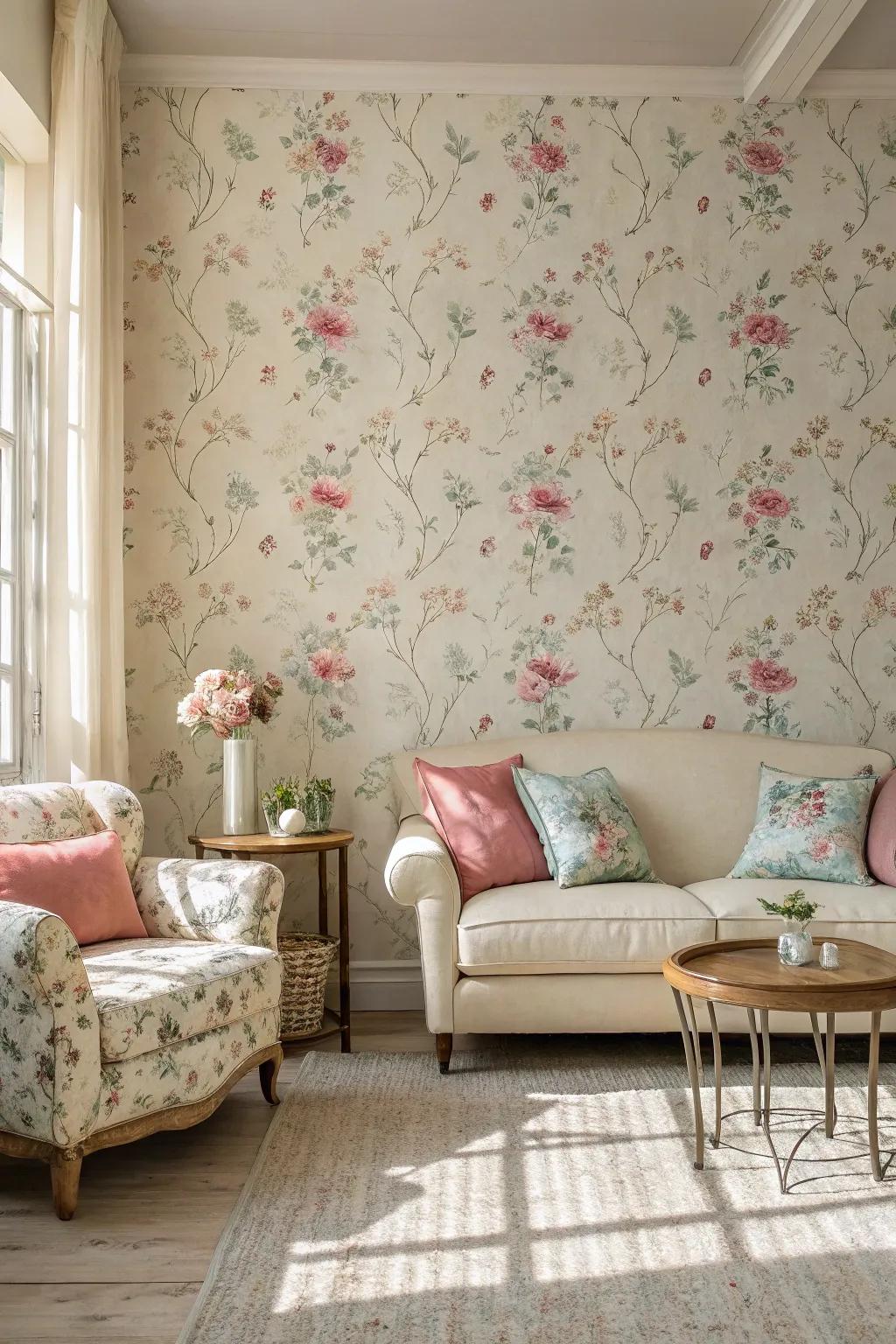 Botanical papering invites nature indoors with panache.