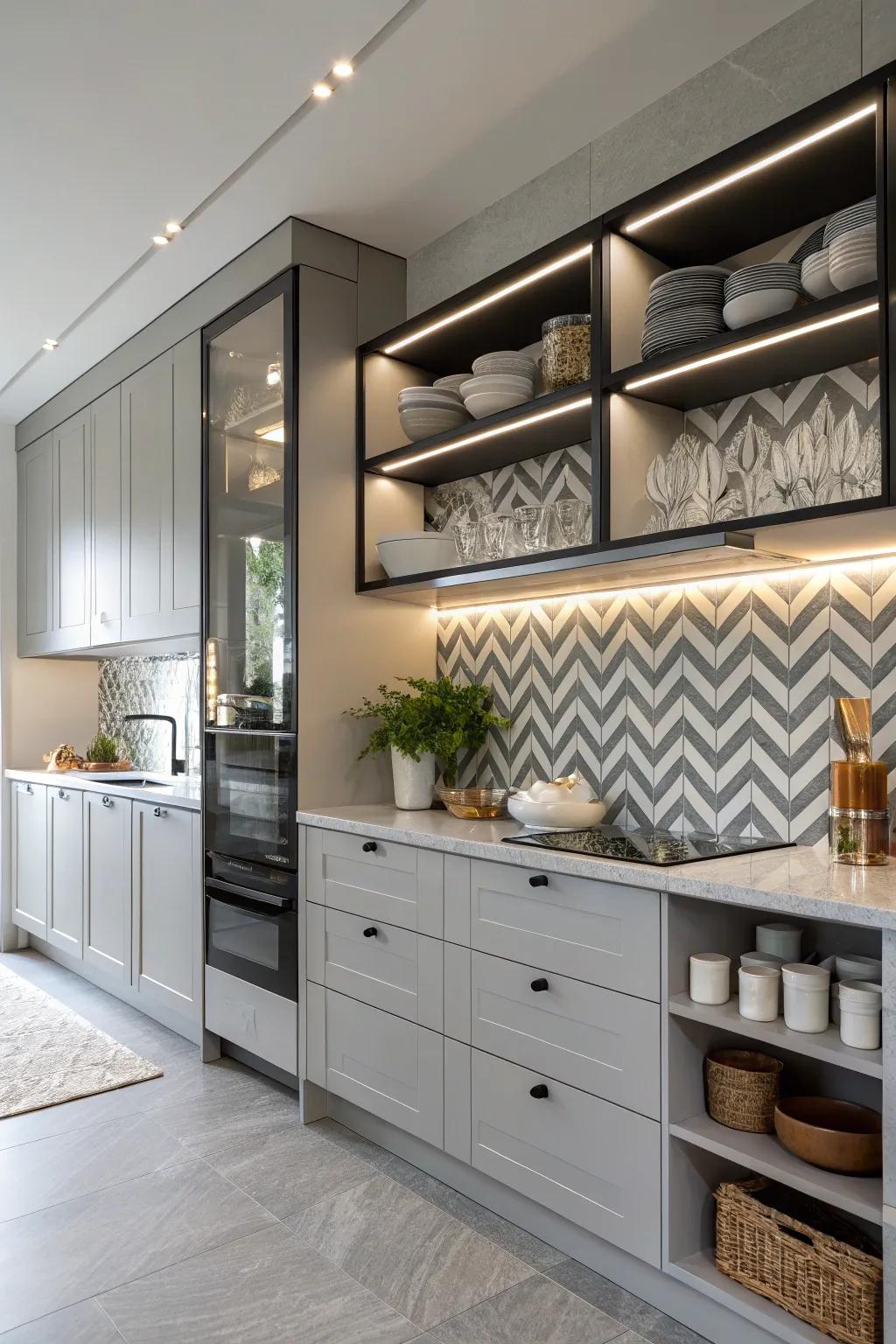Textured paneling enhances depth and individuality.