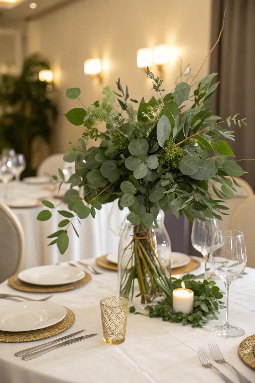 Enhance your eating experience using a botanical centerpiece.