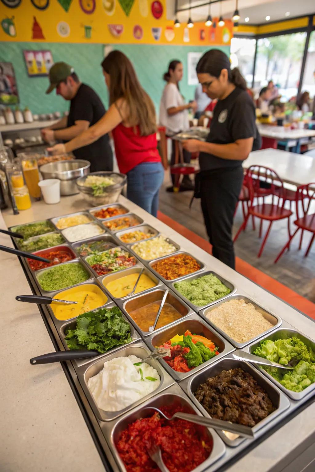 Enhance your get-together by customizing your tacos.