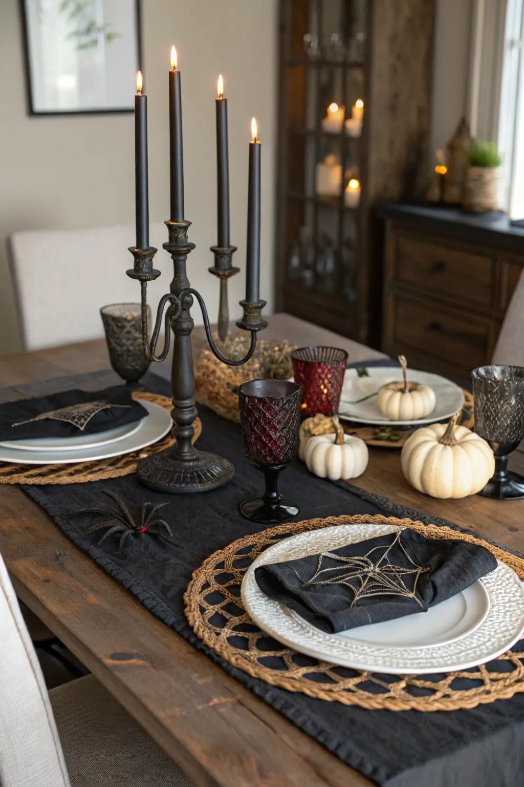 Illuminated sophistication for a strikingly exquisite table arrangement.
