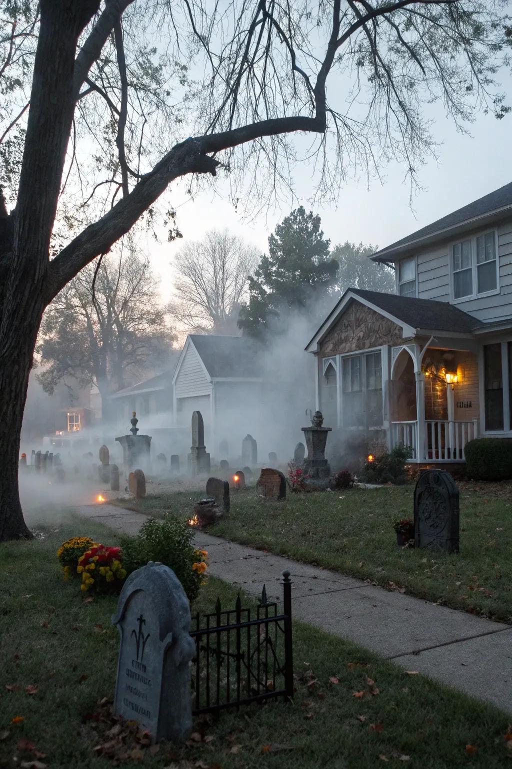Intensify the spooky atmosphere utilizing minimal vapor phenomena.