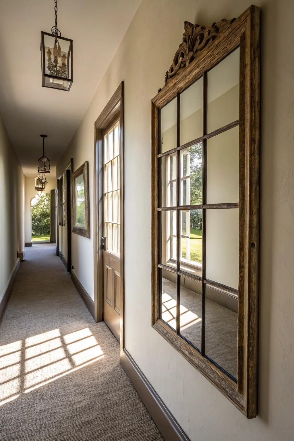 Lattice mirrors bring depth and light to any entrance hall.