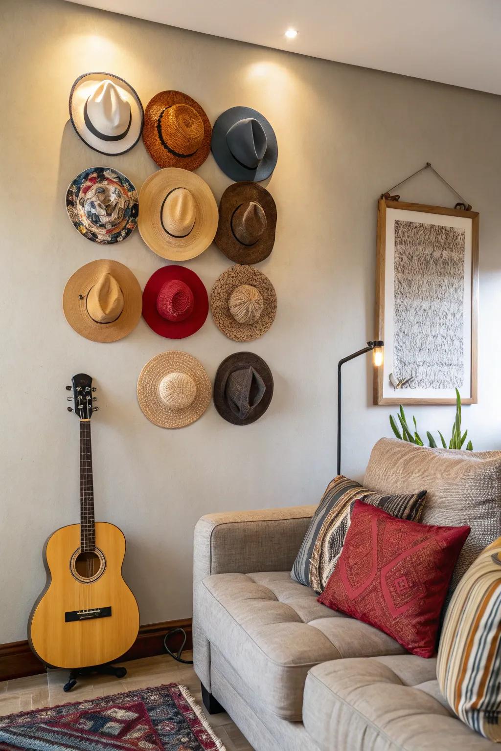 Transform everyday objects into artwork through imaginative wall arrangements.