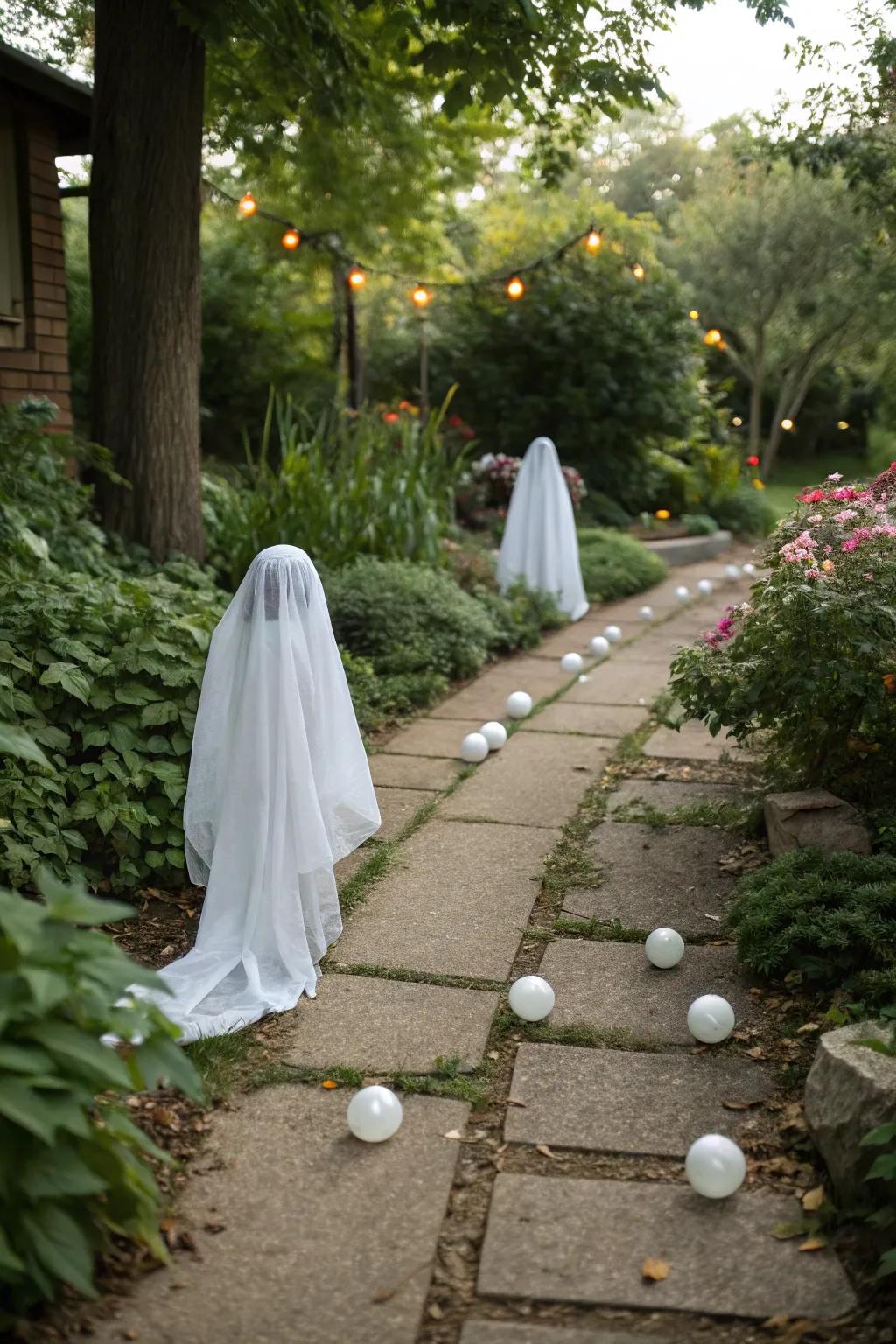 Guide your guests with a procession of apparitional figures.