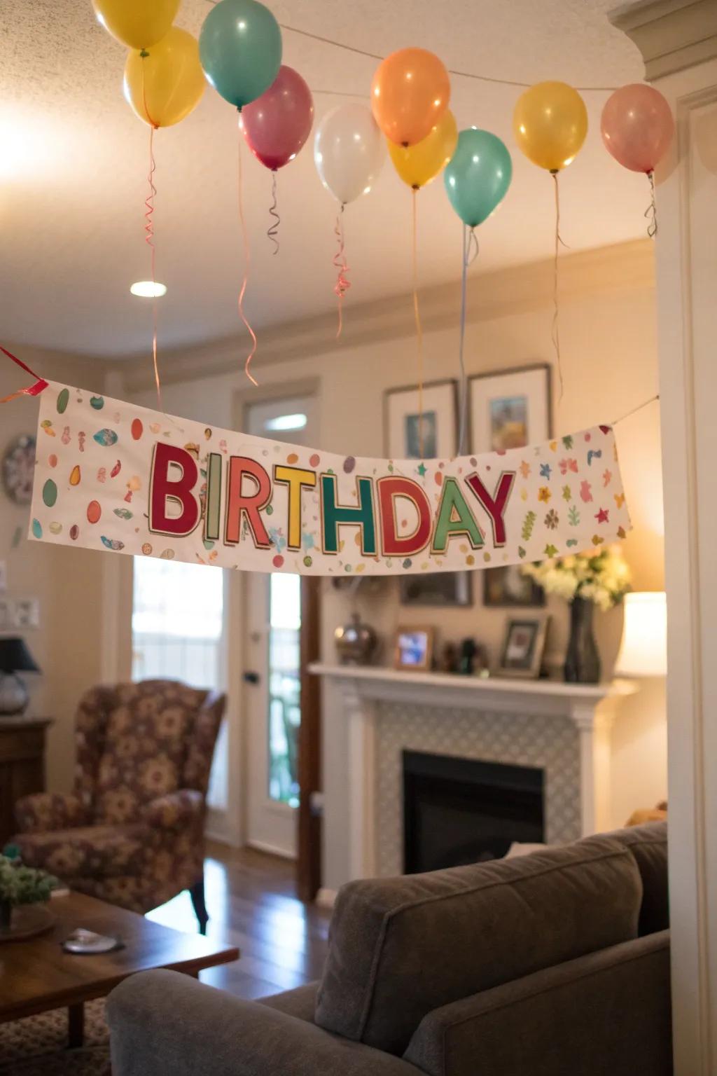A custom banner adding an exclusive element to the decorations.