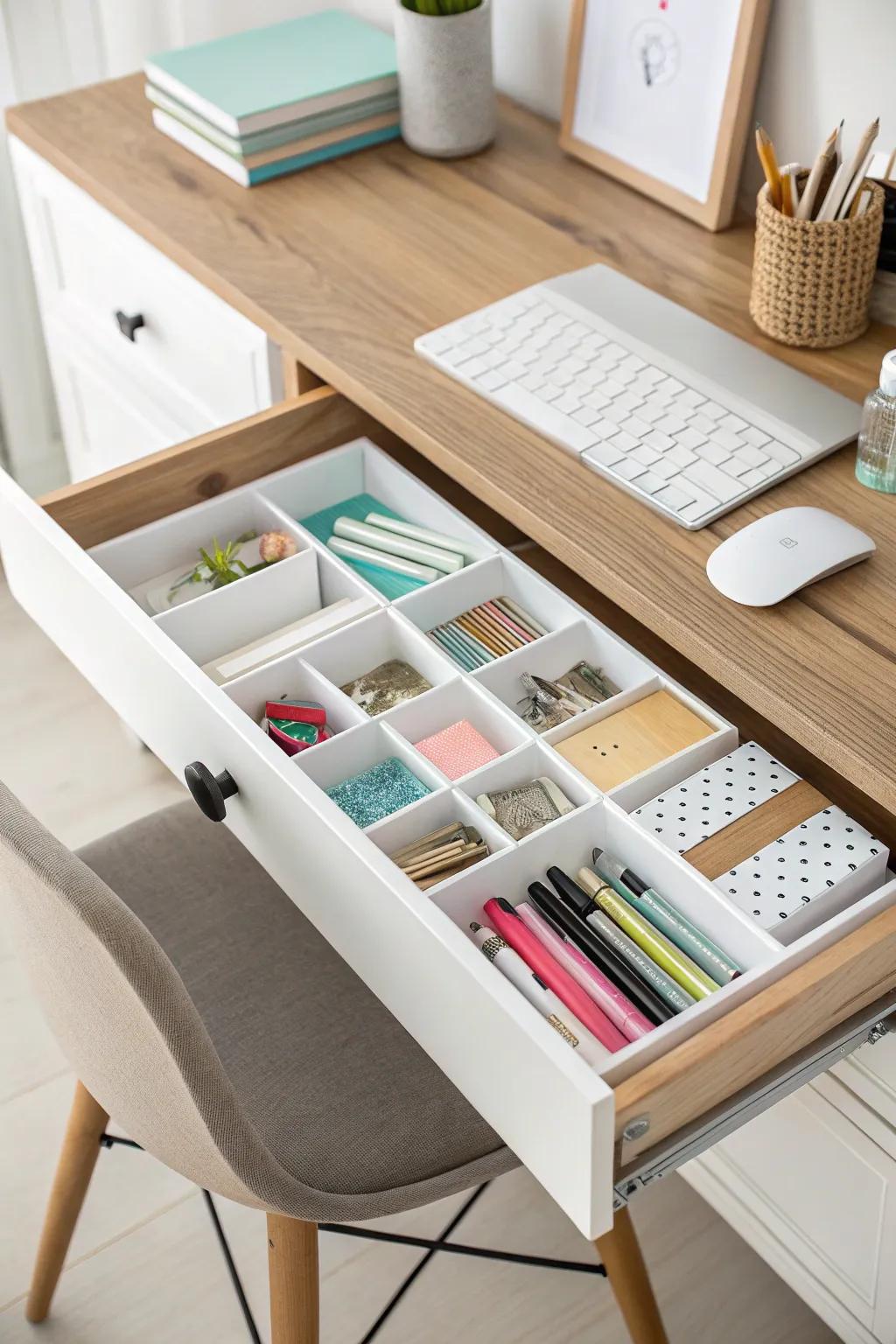 Drawer separators transform disarray into order.