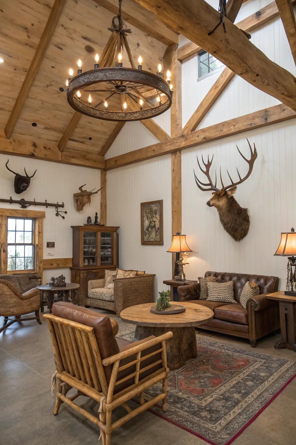 Timber accents deliver warmth and genuineness to your setting.