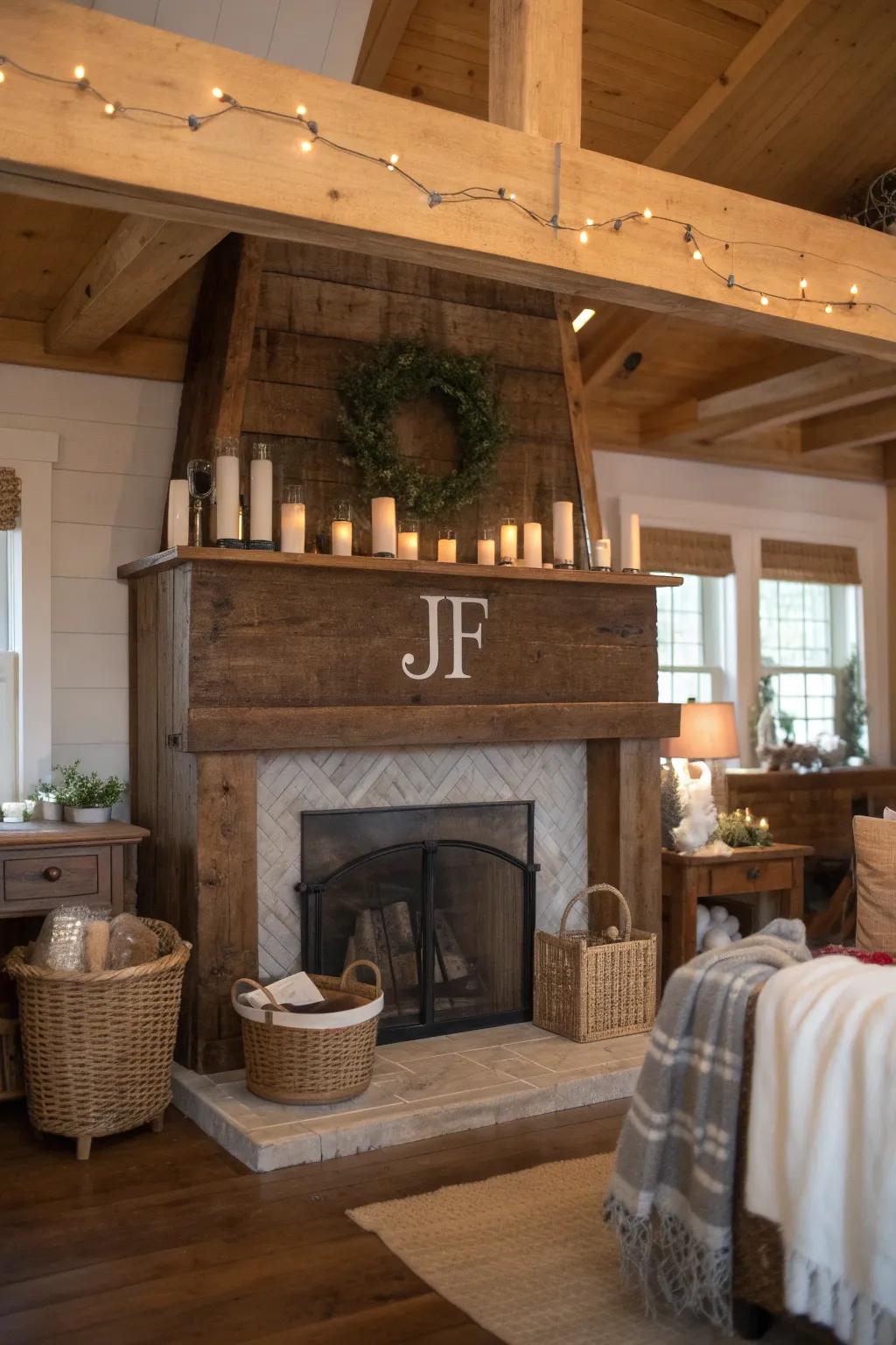 Incorporate countryside charm with oversized wooden monograms.