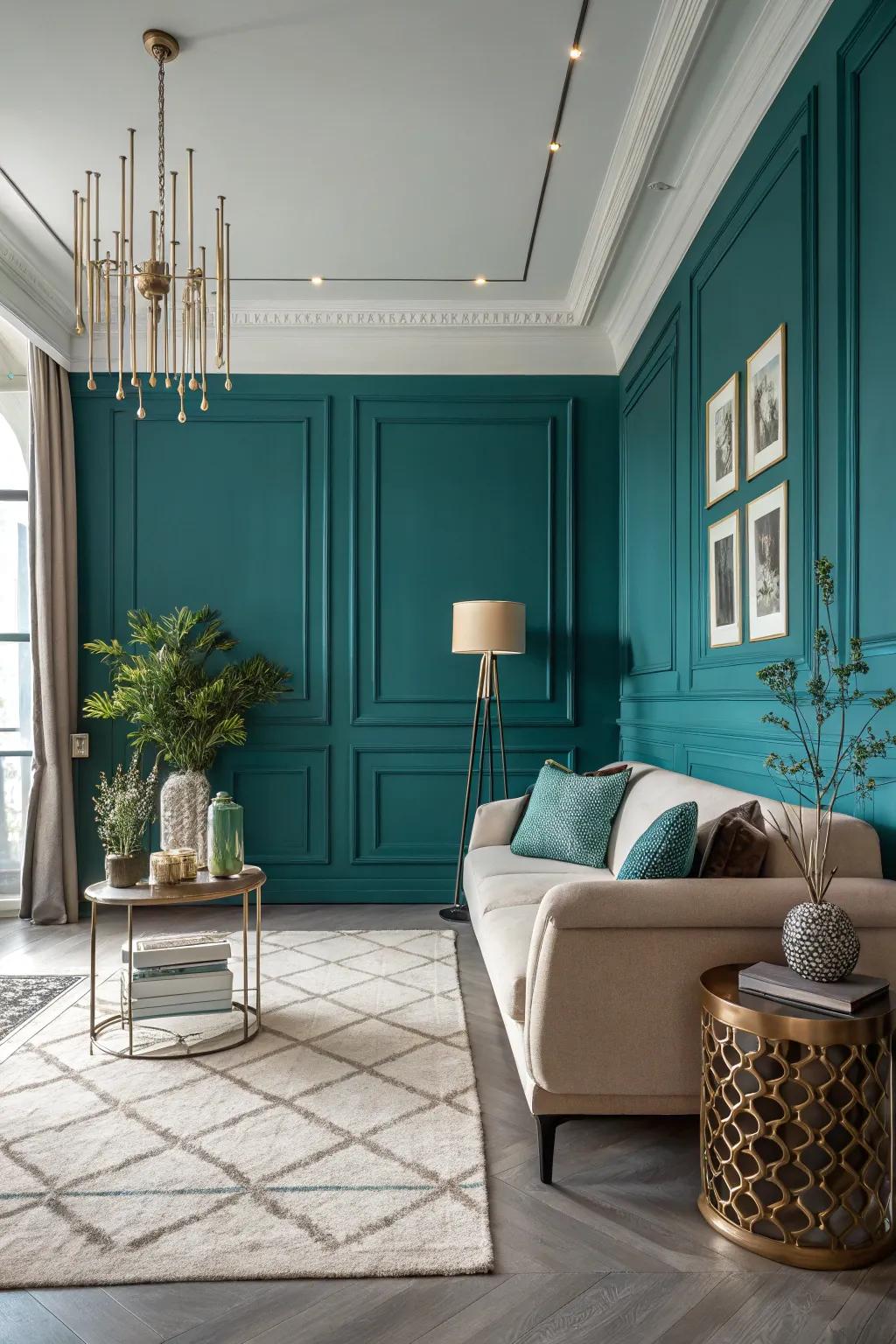 A strong wall color enhances any space using depth and style.