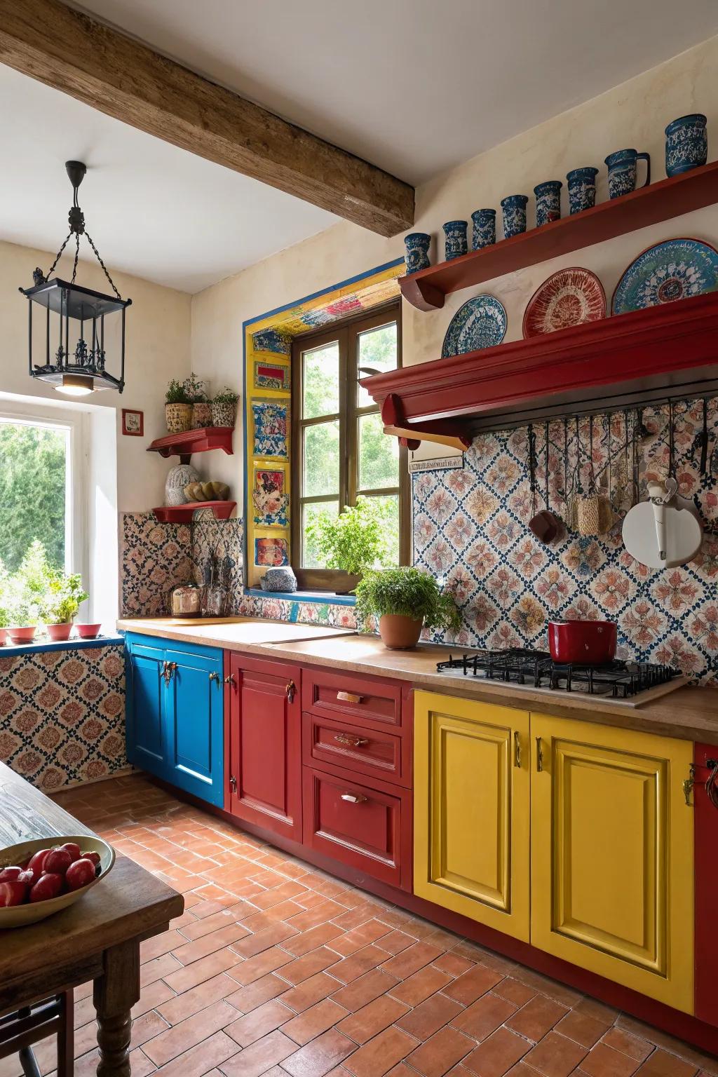 Awaken your kitchen with vibrant colors and Italian flair.