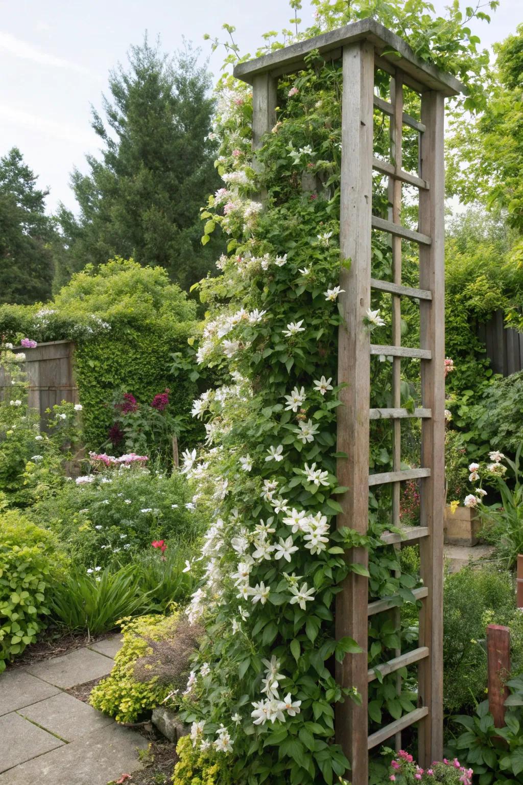 Opt for verticality with snow vines for remarkable height and density.
