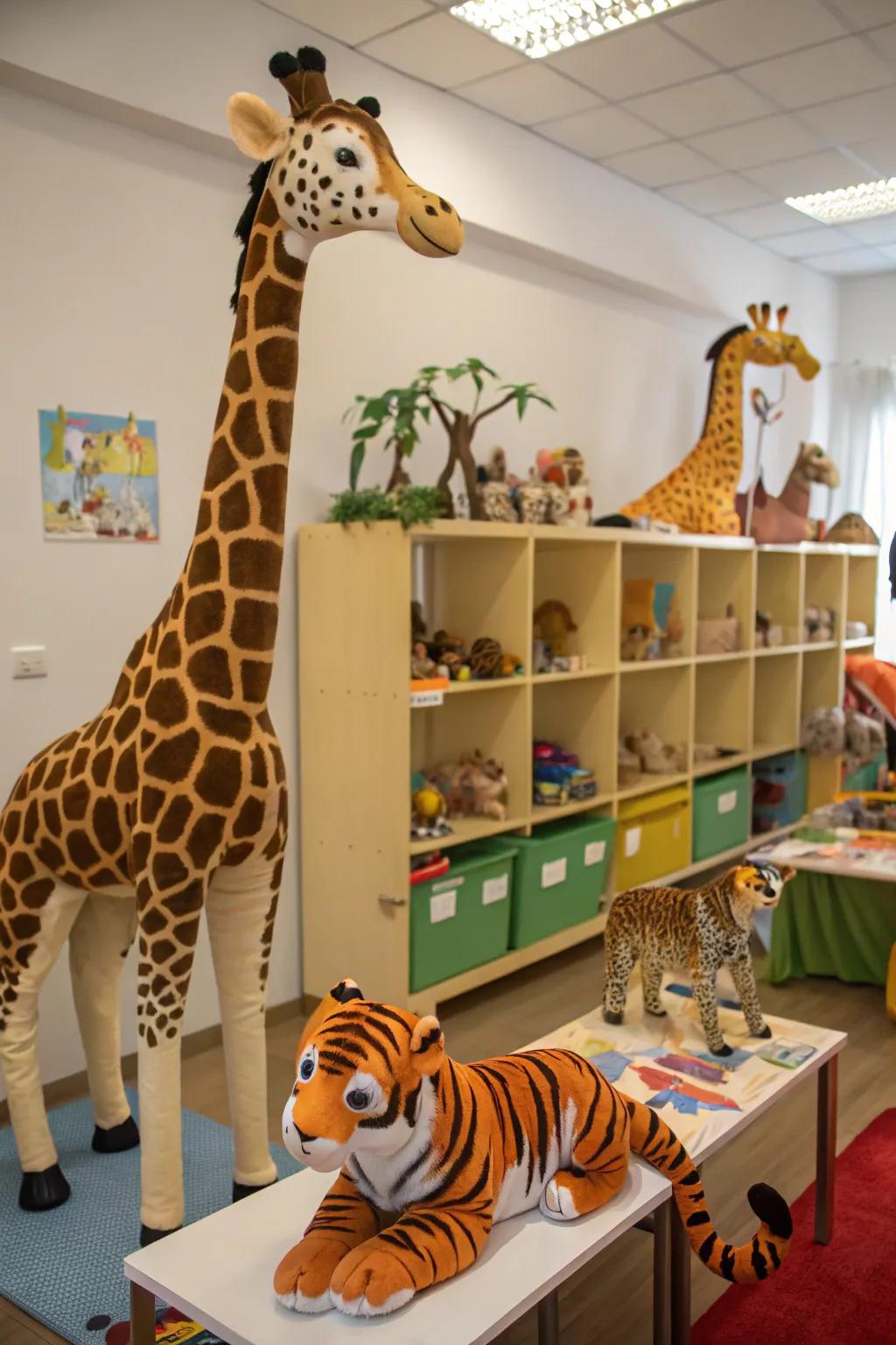 Animal-inspired decor provides a fun and exotic element to your jungle room.