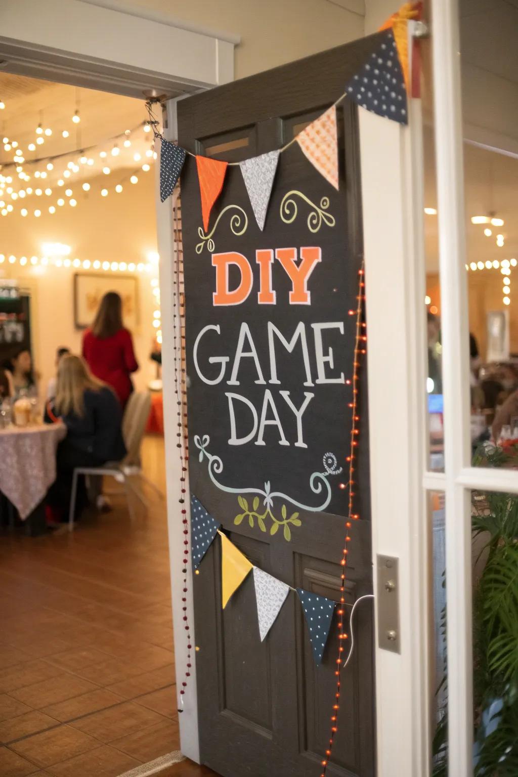 Greet your guests with bespoke game day signs!