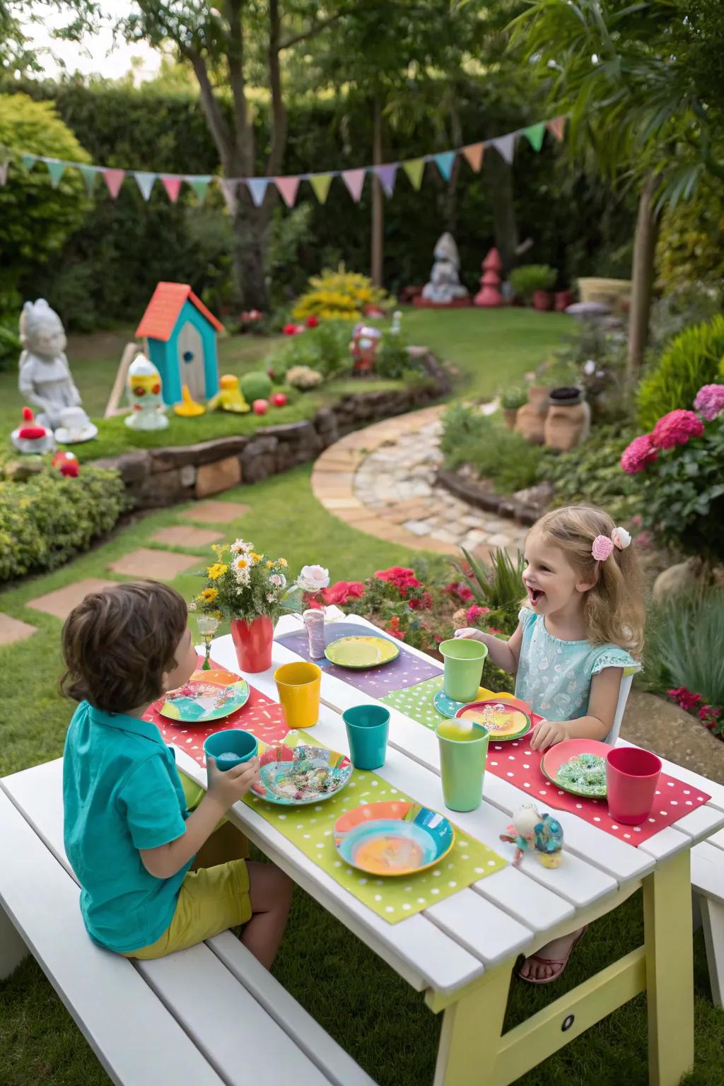 A children's picnic arrangement, perfect for outdoor fun and artistic expression.