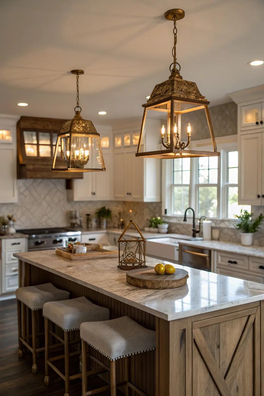 Pairing materials such as brass with timber yields a cosy and elegant ambience.