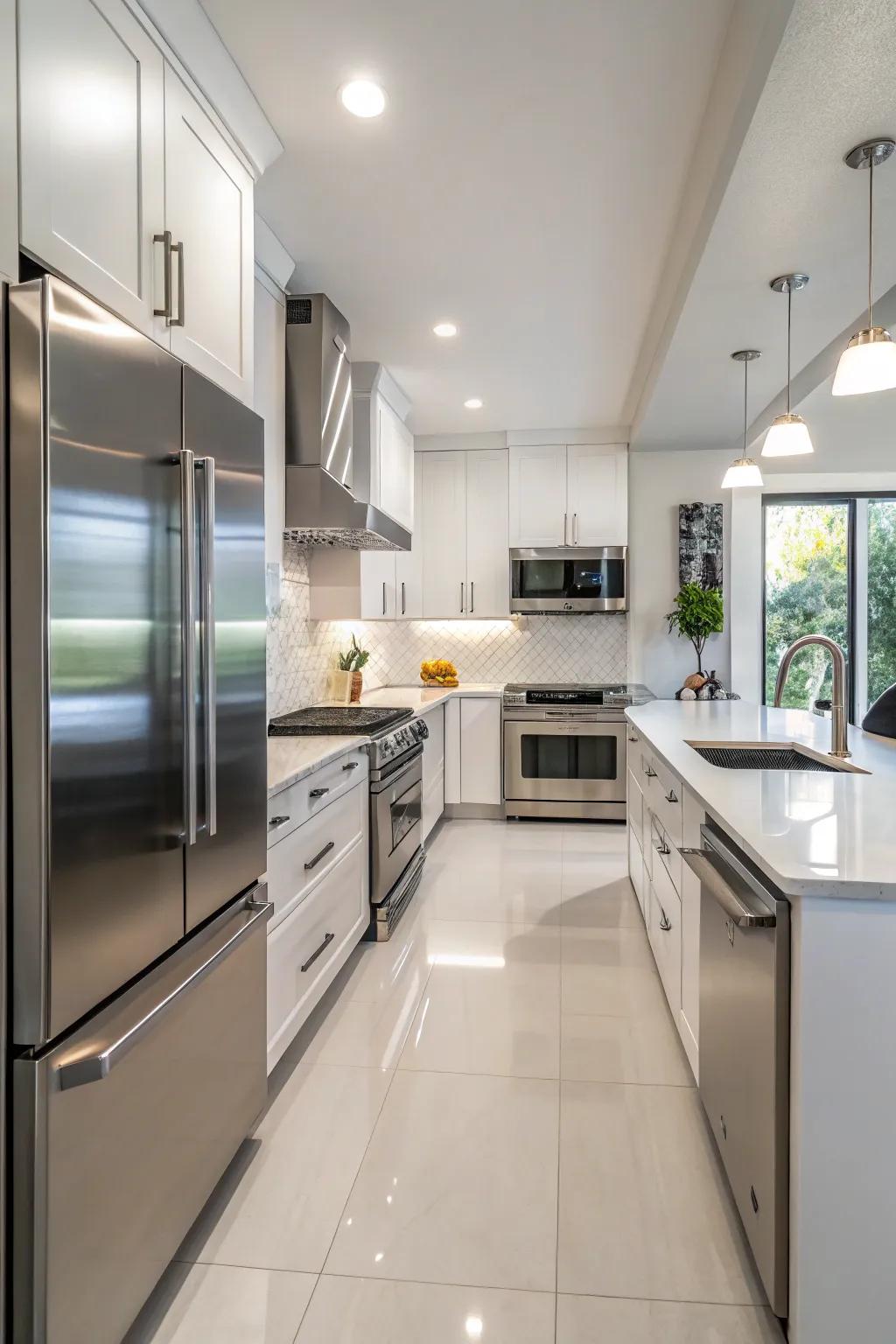 Modern appliances pair well with contemporary kitchens.