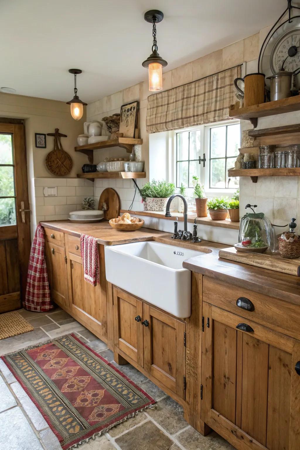 Wood countertops contribute warmth and individuality to kitchens.