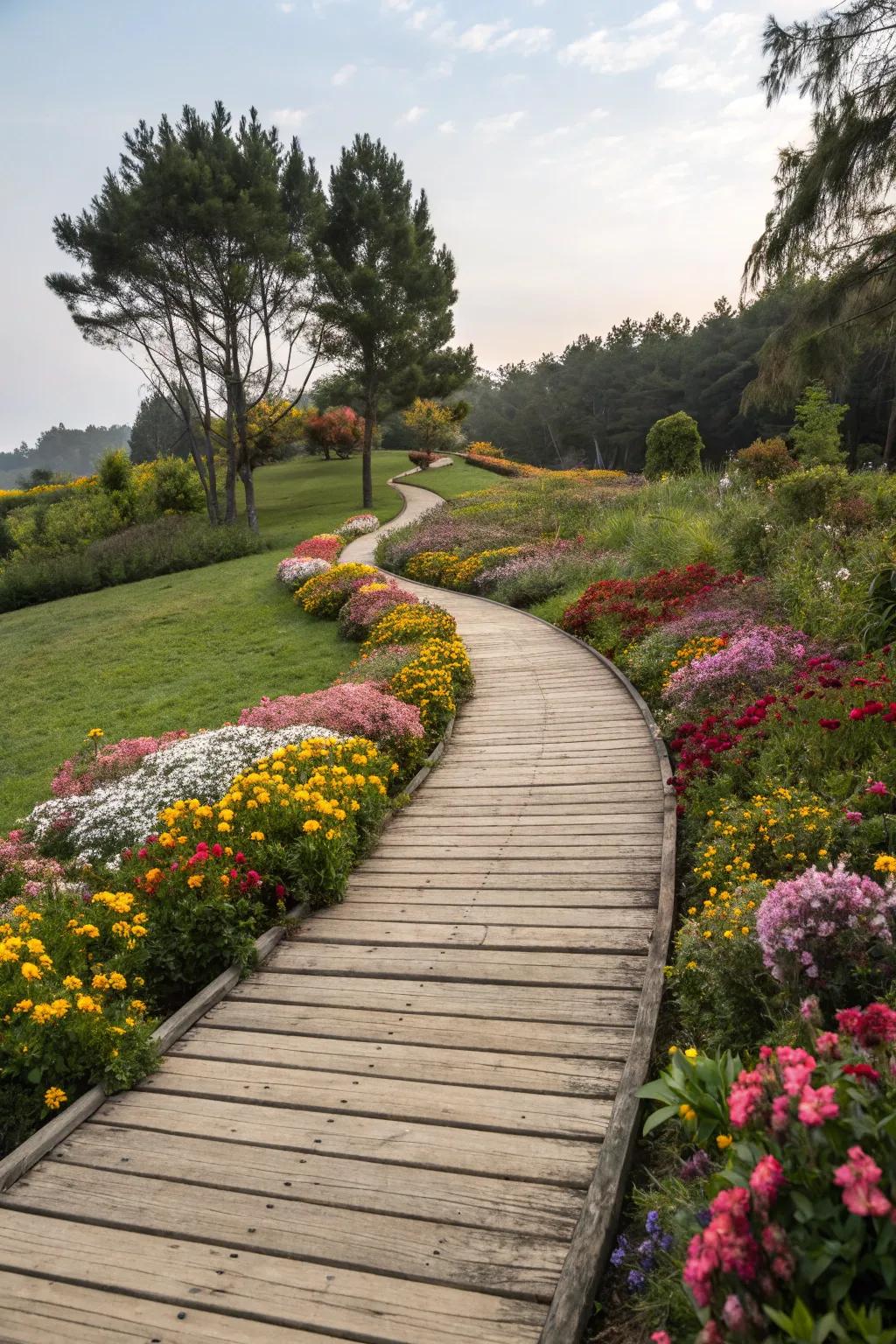 Timber walkways enhance both the visual appeal and functionality of your garden.