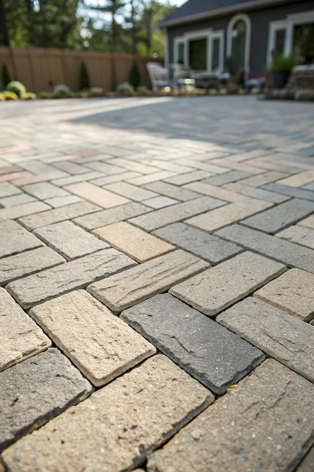 Geometric patterns provide an attractive accent to any patio.