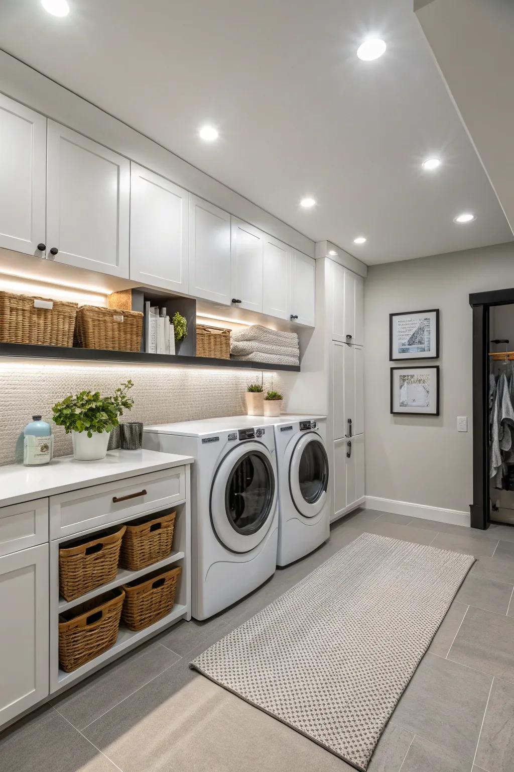 Flush lighting provides a streamlined and subtle lighting option.