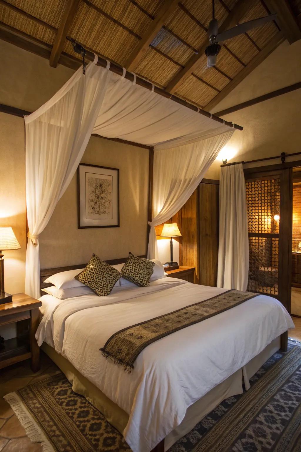 A beautifully arranged flat sheet enhances comfort in your bedding.