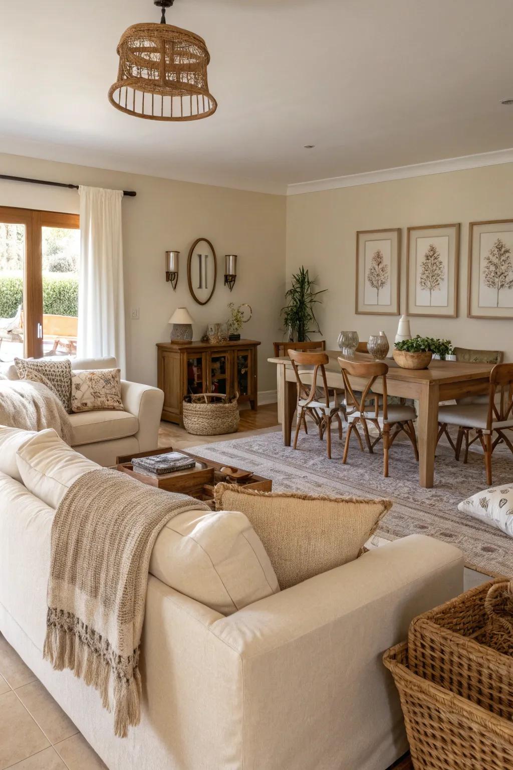 Understated colors establish an inviting and tranquil setting.