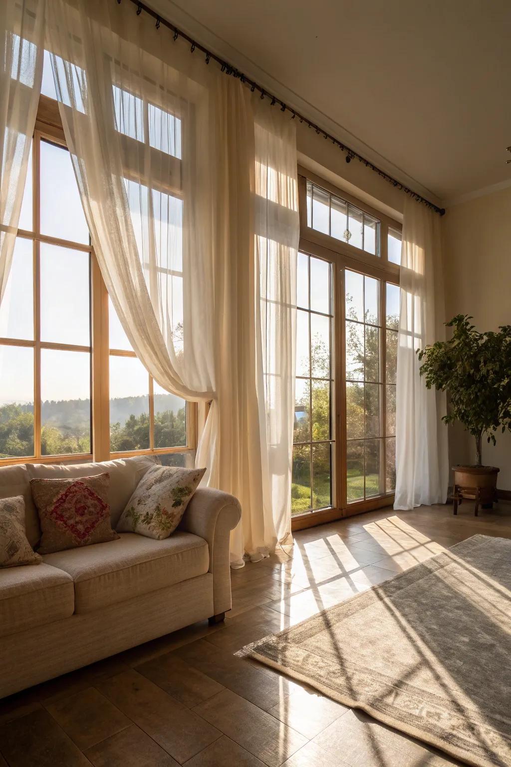 Utilizing natural light to conjure a vibrant and expansive living space.