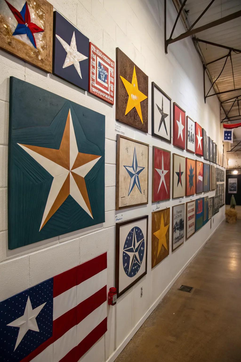 Lone Star wall art establishes a captivating focal point.