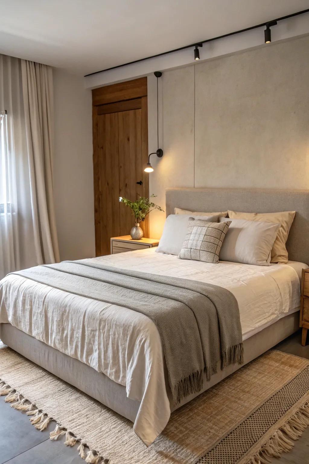 Neutral shades create a tranquil retreat.