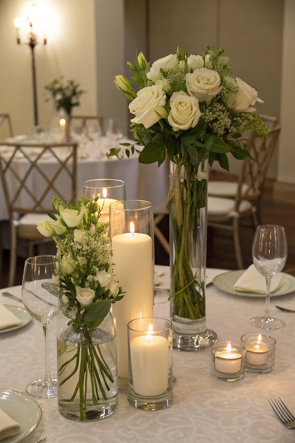 Sophisticated glassware and radiant lights generate a welcoming and warm atmosphere.