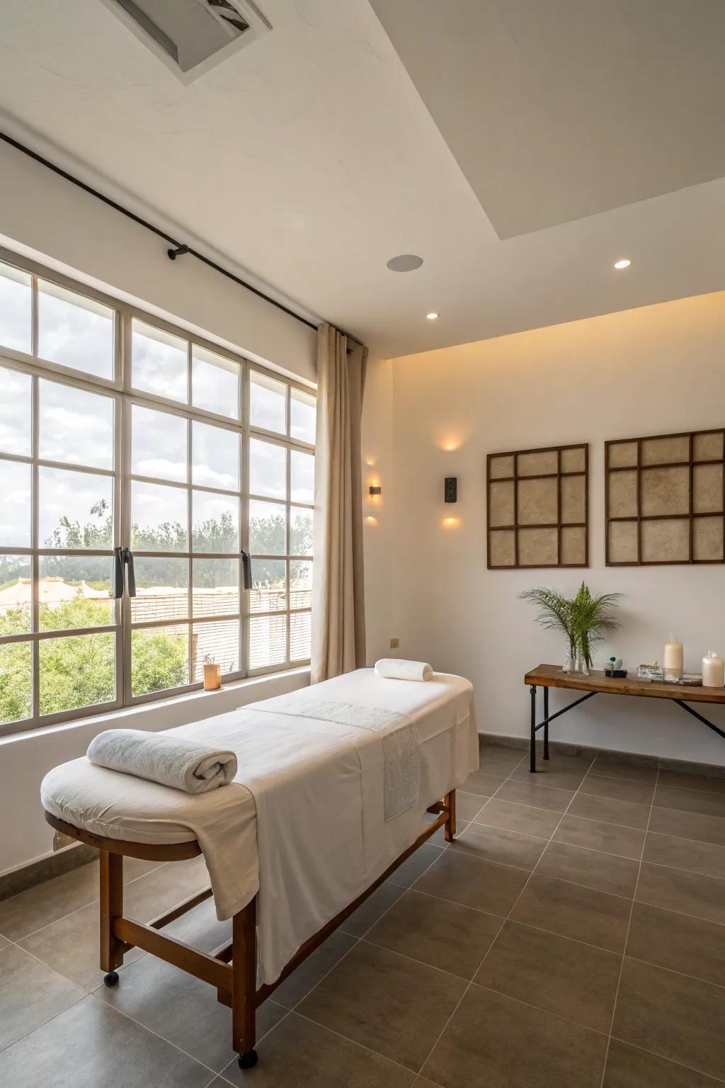 Simple design enhances relaxation and openness.