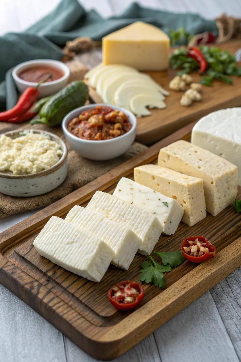 A wonderful variety of Mexican cheeses perfect for all cheese enthusiasts.