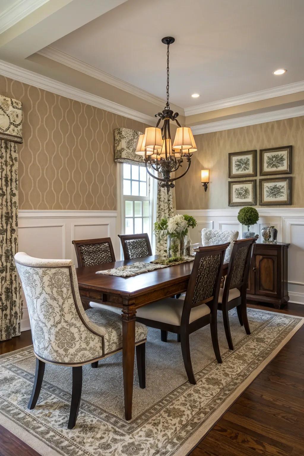 Integrating chair rails with furniture for a unified look.