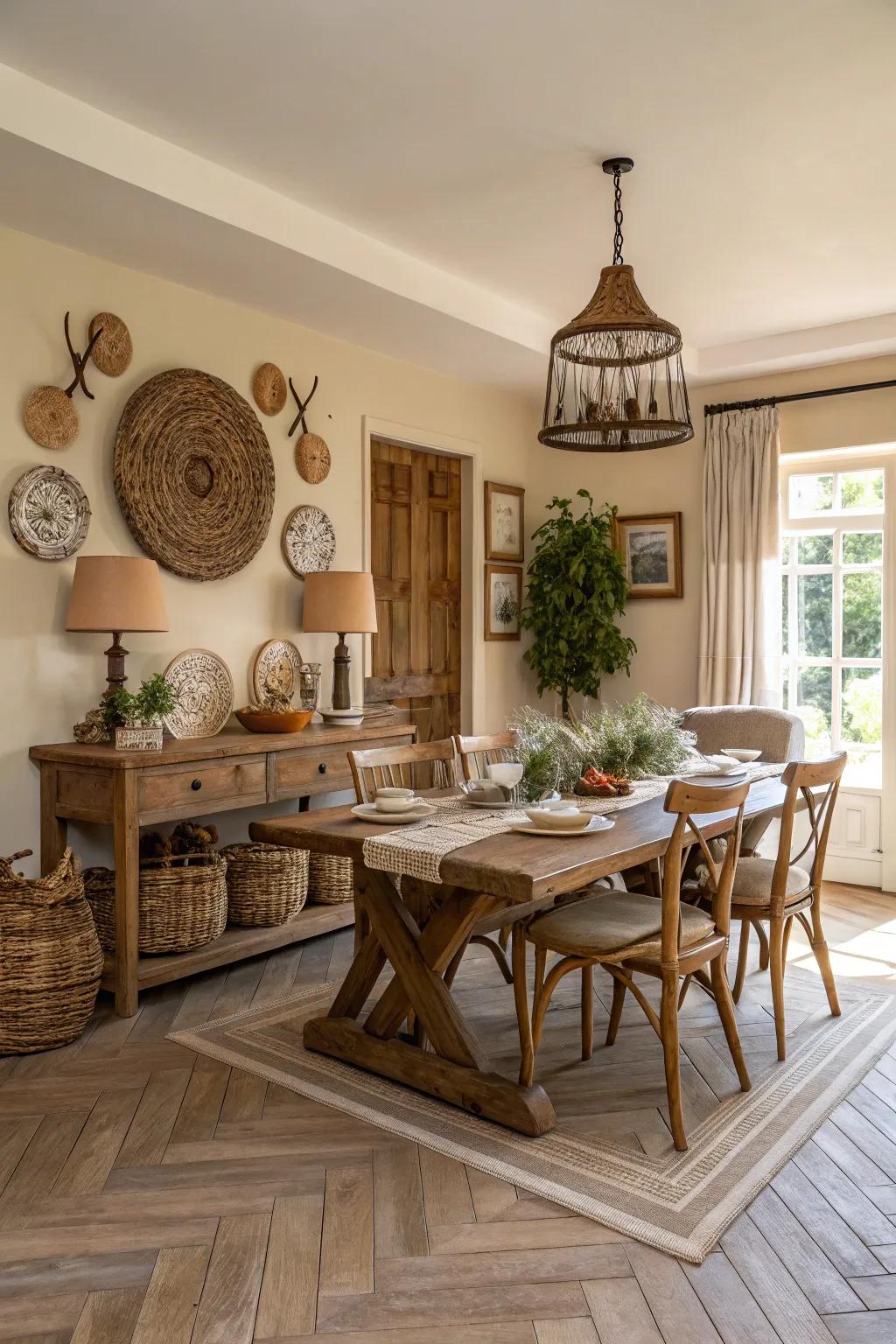 An understated color scheme elevates the modern farmhouse aesthetic.