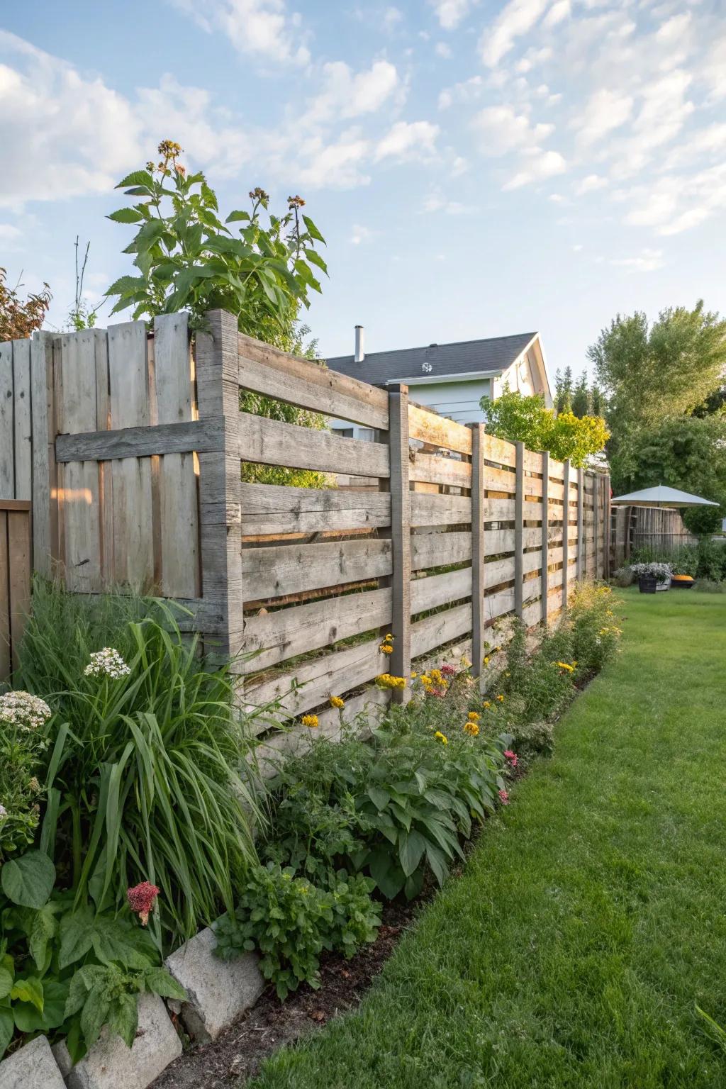 Unleash your creativity with a thrifty DIY upcycled lumber fence.