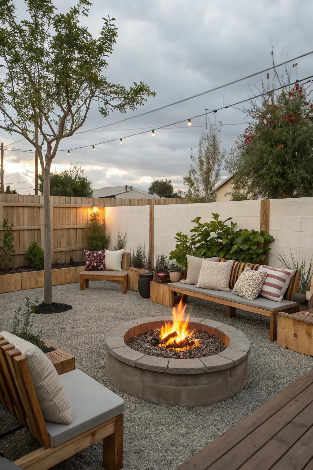 A fire pit offers the perfect setting for social occasions.