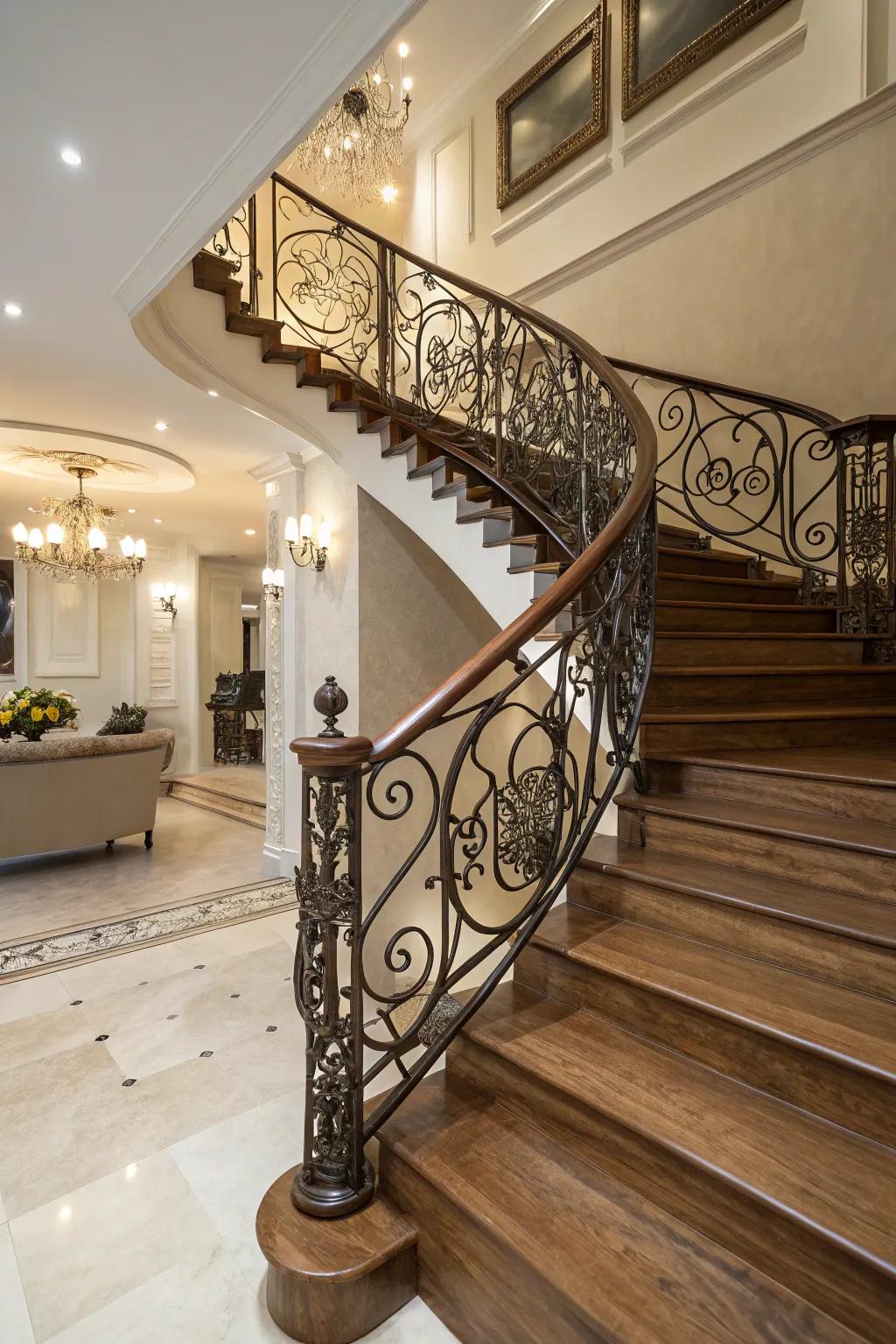 Inventive guardrails inject both security and panache into contemporary stairwells.