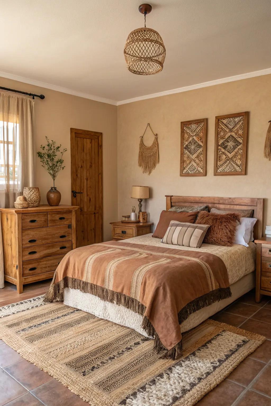 A natural shade spectrum cultivates a soothing and unified space.