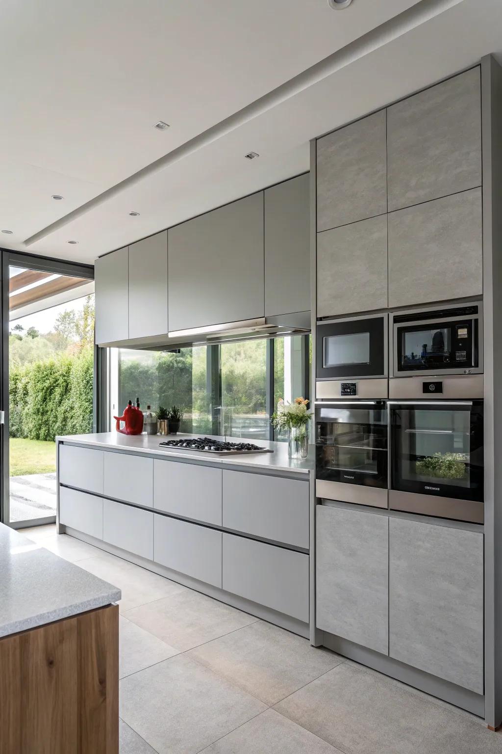 Incorporate appliances smoothly for a polished and modern kitchen.