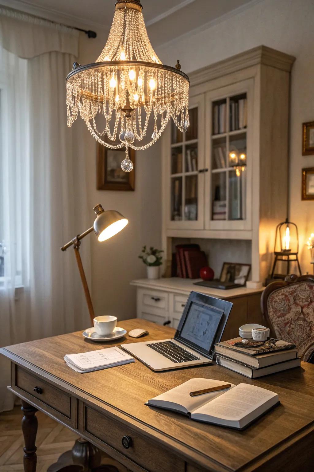 Ambient lighting establishes the ideal atmosphere for efficiency.