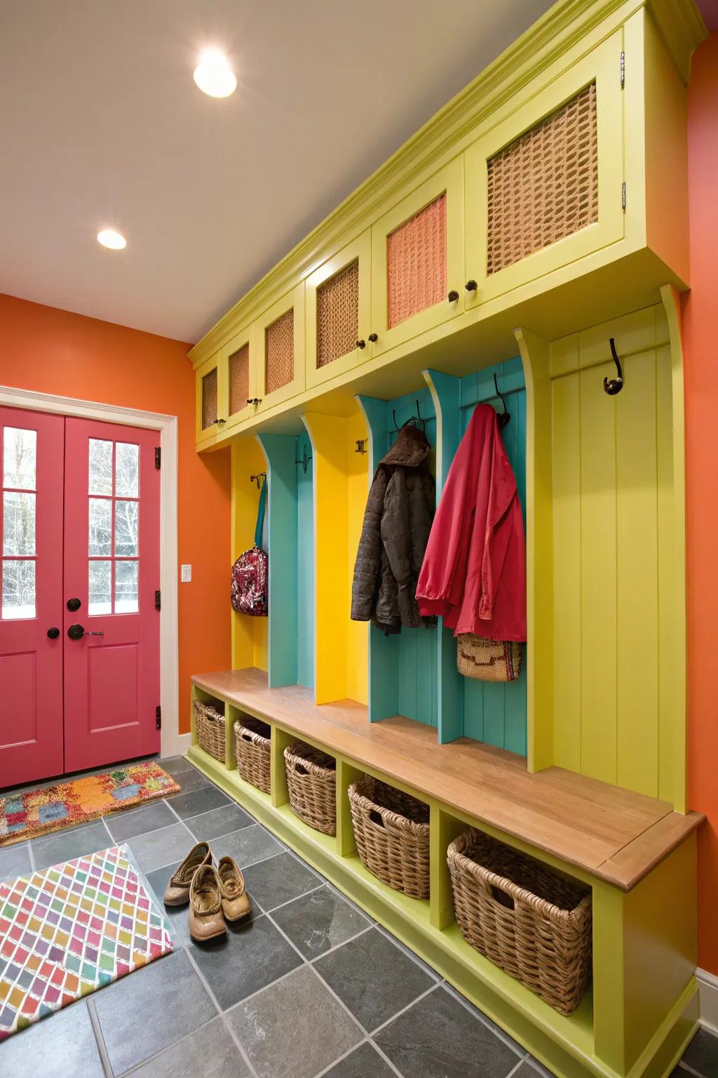 Add vibrancy to your entryway with a splash of color.