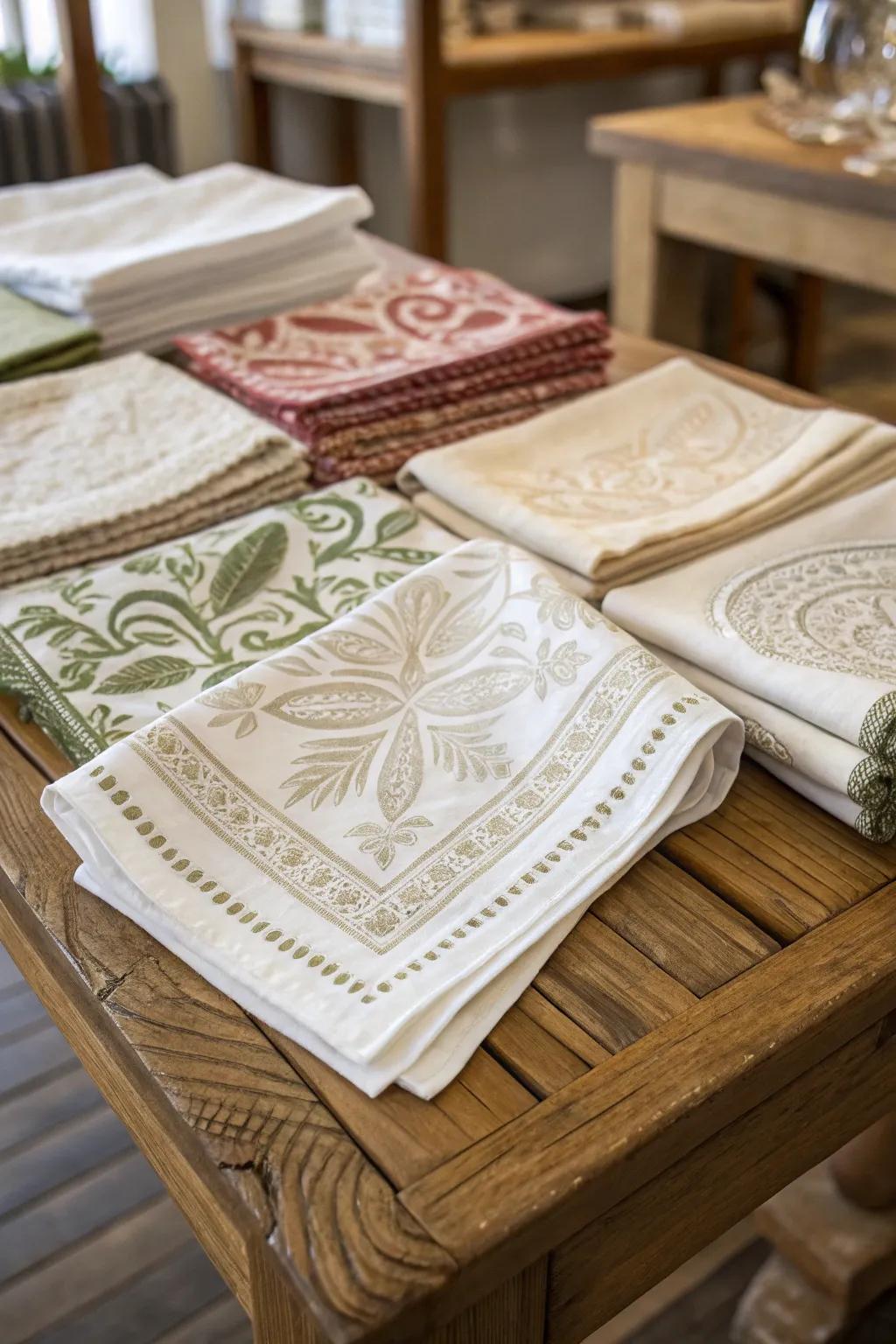 Creative napkin folding techniques that are both space-efficient and decorative.
