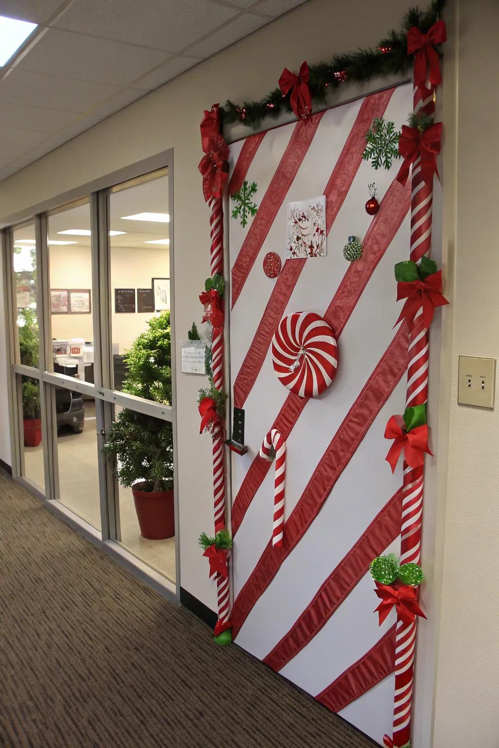 Enter the Sweet Striped Way with this delightful door design.