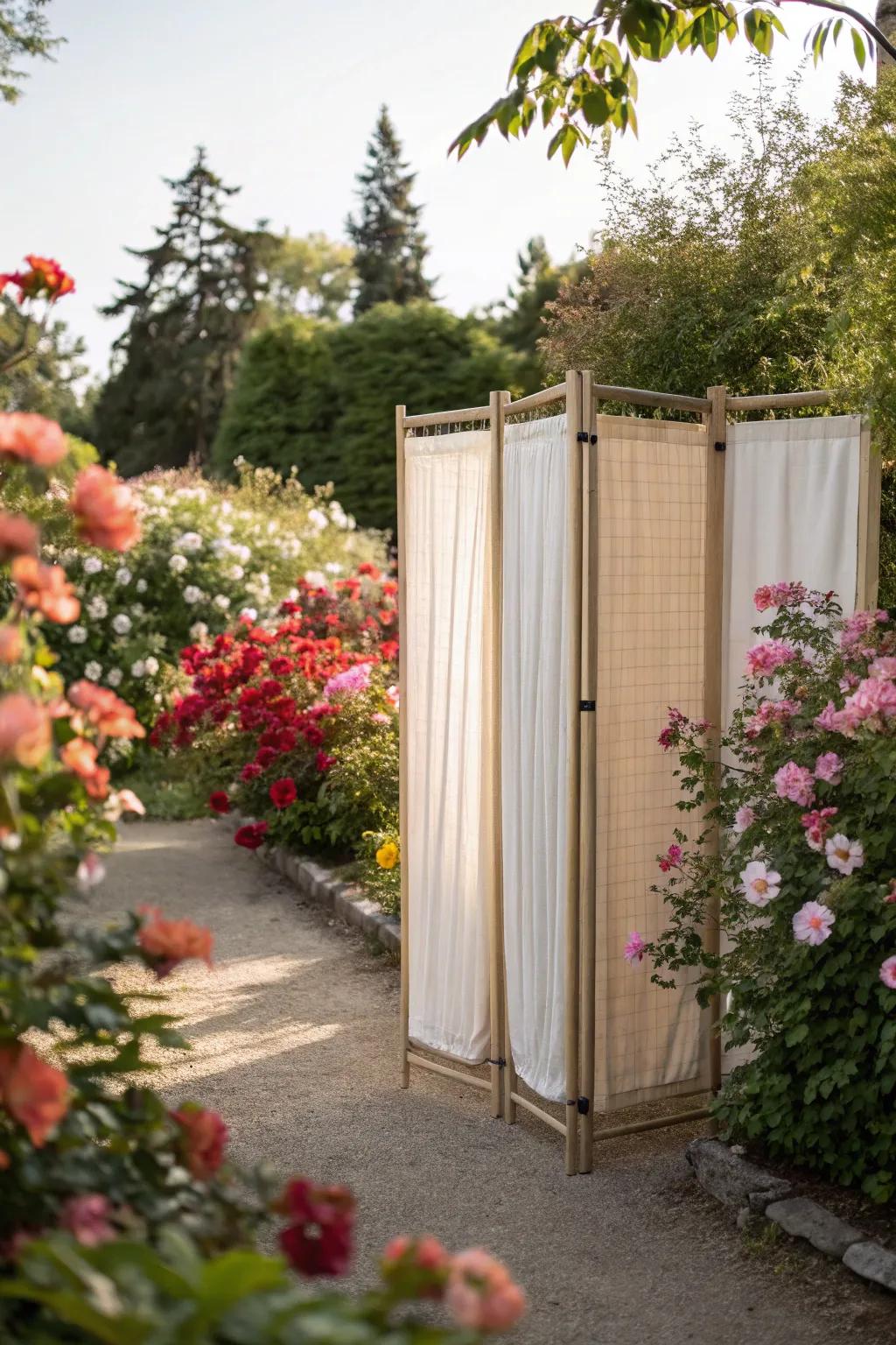 A moveable panel offering privacy wherever it's needed.