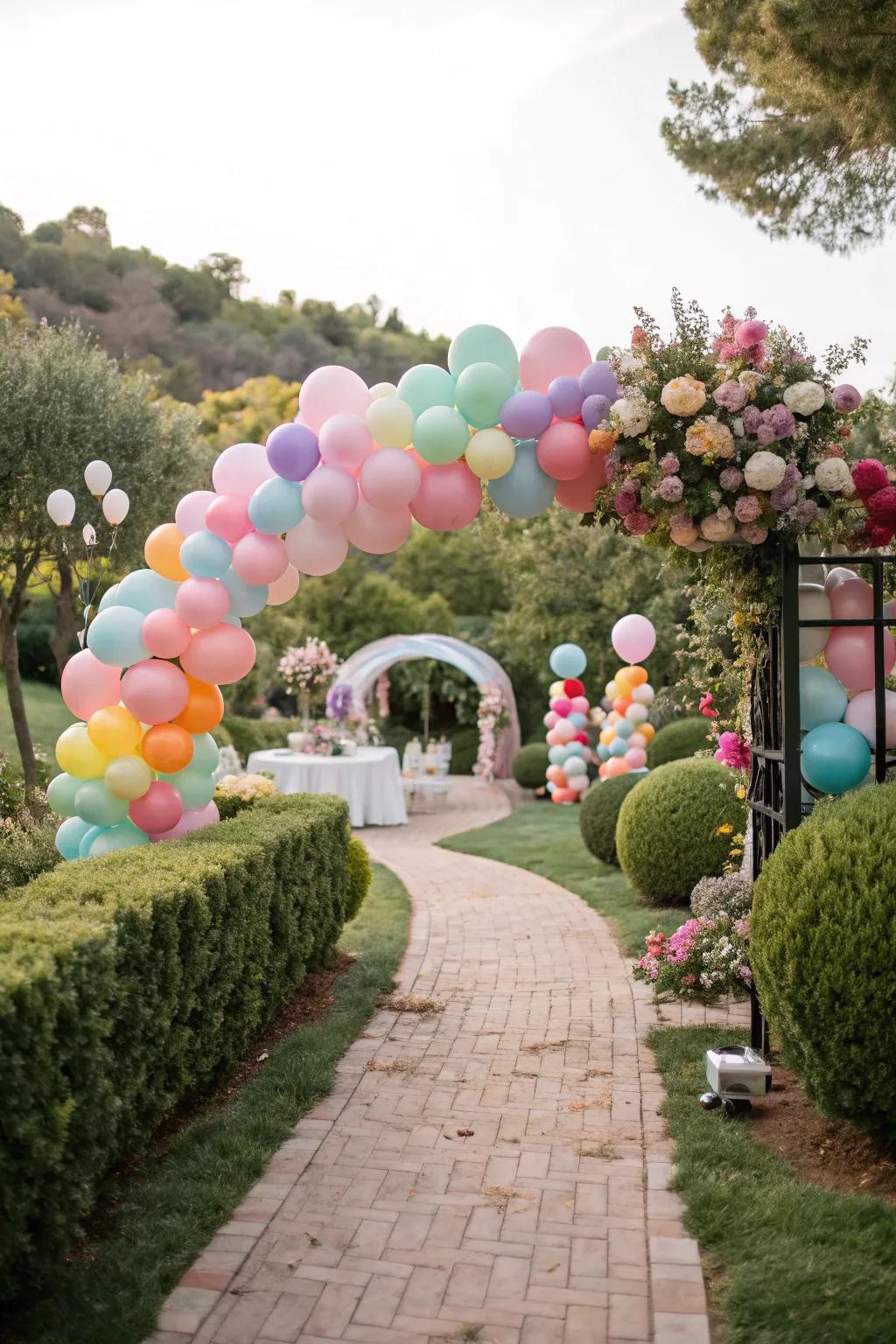 Infuse a burst of color with spirited inflatable placements.