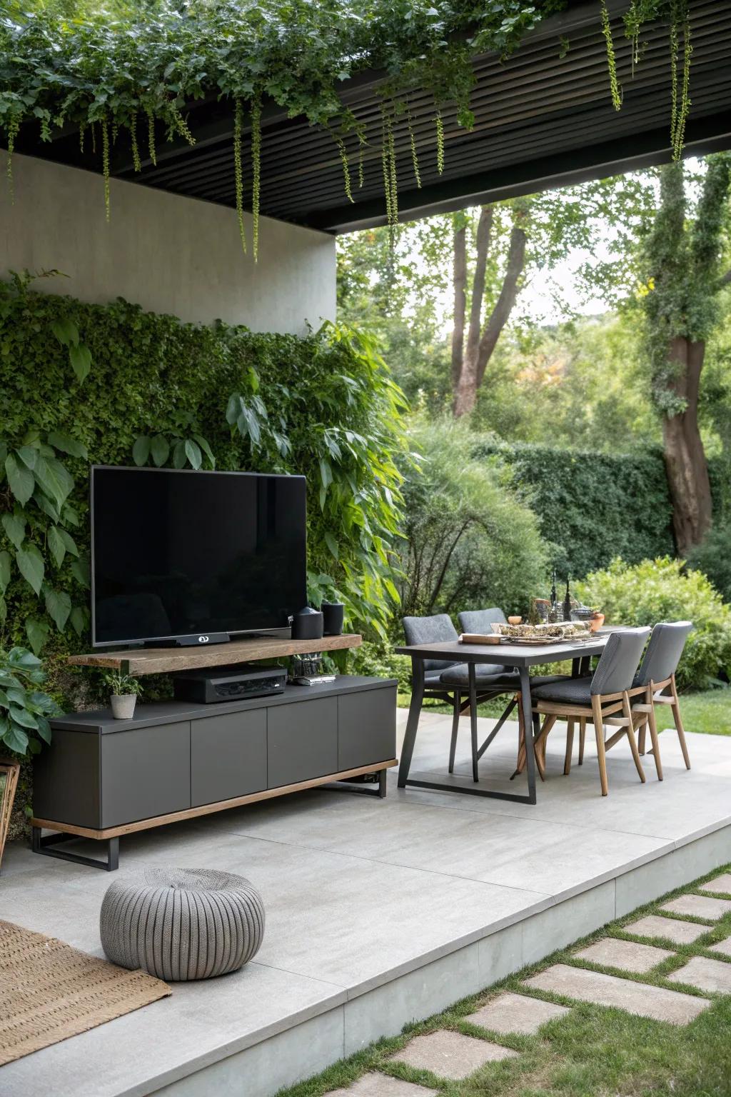 A patio getaway with seamless interior and exterior flow.