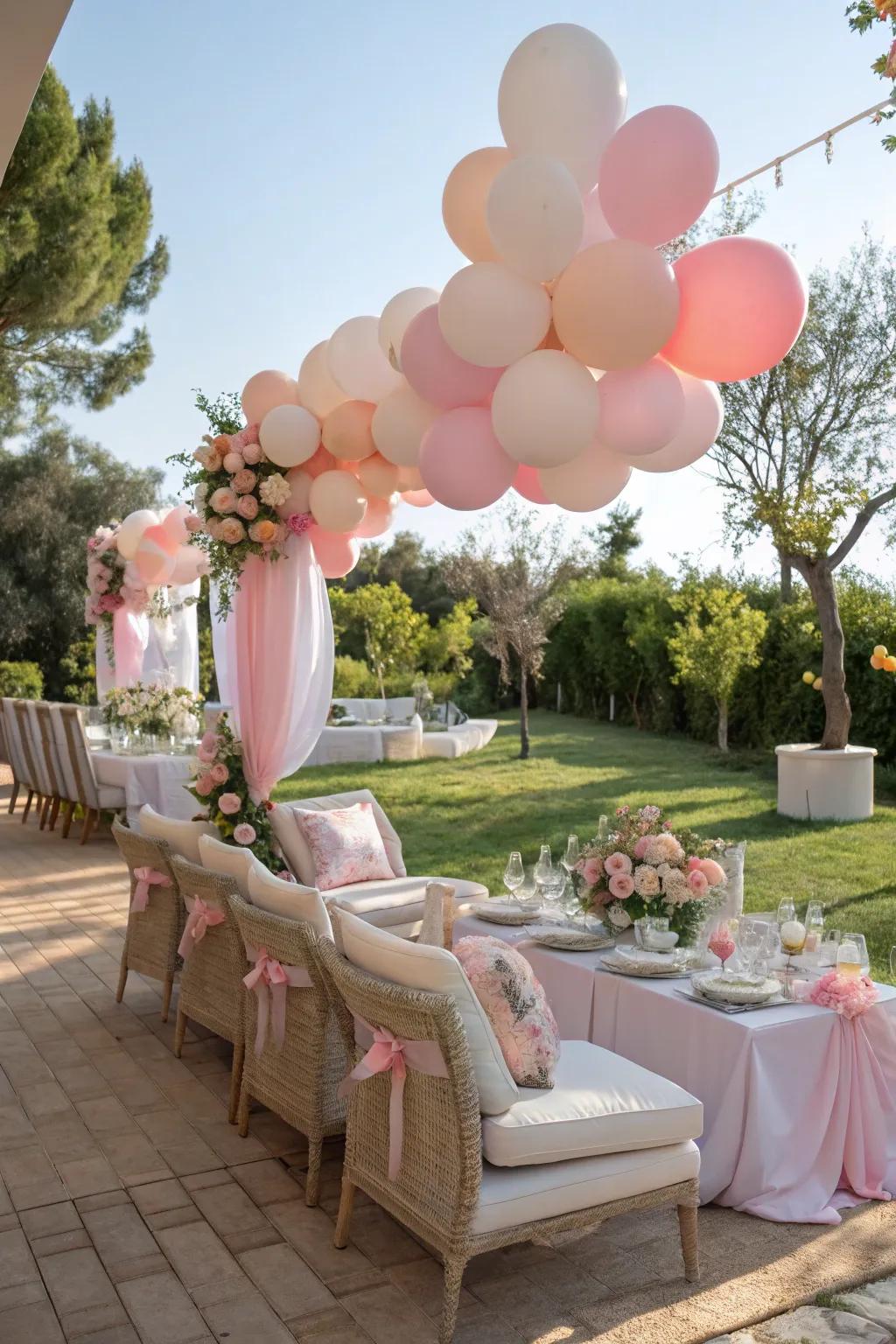 Welcoming seating area for attendees to revel in the baby shower celebrations.